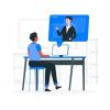 Free Vector _ Telecommuting concept illustration