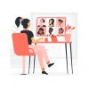 Remote team Customizable Flat Illustrations _ Rafiki Style